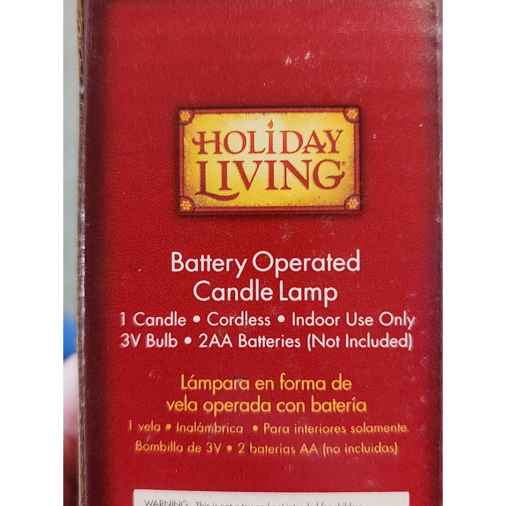 Holiday Living Battery-Operated Candle Lamp Light Cordless Indoor #0041389 Lot - Picture 9 of 11